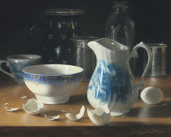Deborah Bays - "Eggs With Ceramic, Glass And Tin"