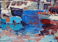 Joseph Nordmann - "Boats (Monterey Bay)"